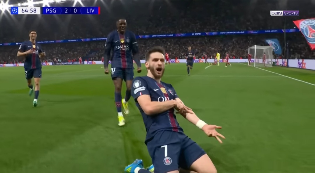 ملخص مباراة: باريس سان جيرمان يفوز على ليفربول 2-0 في ذهاب ربع نهائي دوري أبطال أوروبا