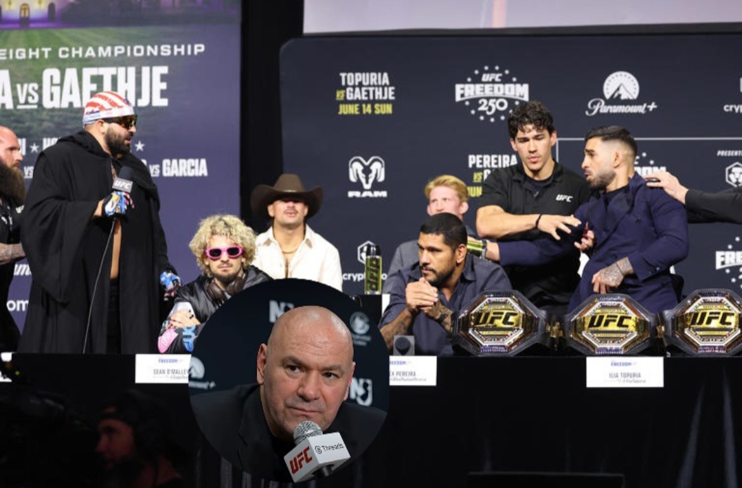 دانا وايت يعلق على فوضى هوكيت في مؤتمر UFC White House