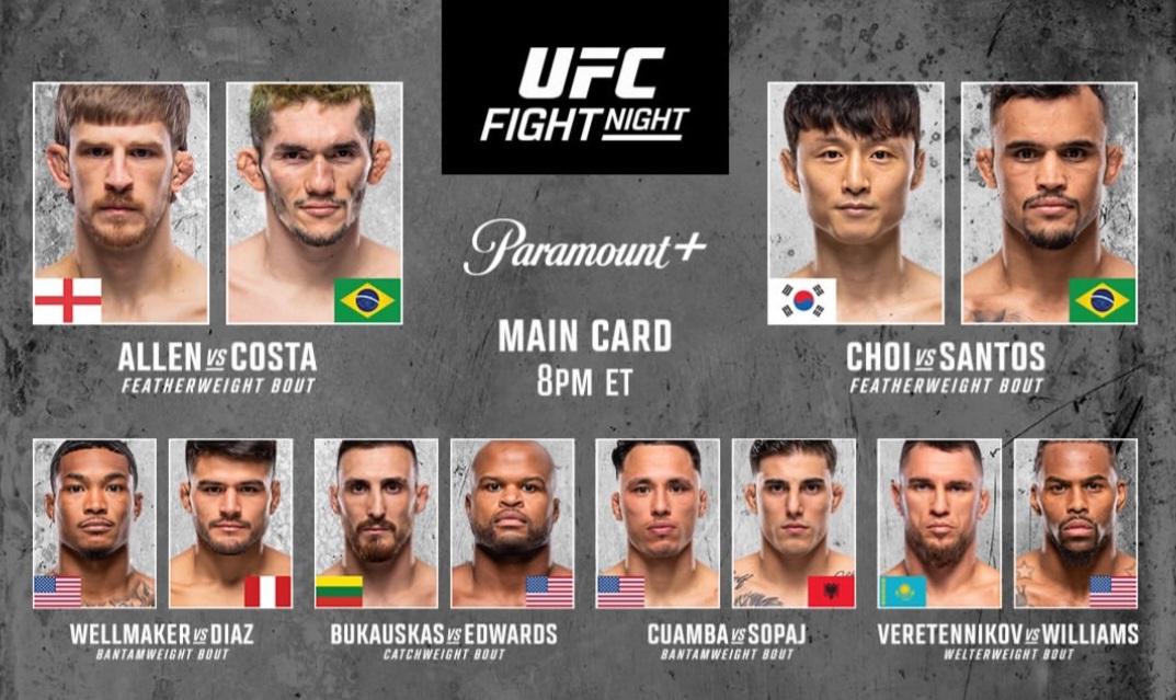 نتائج عرض UFC Vegas 117: أرنولد ألين يوقف انتفاضة كوستا ودو هو تشوي يخطف الأضواء