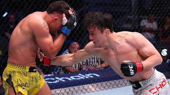 الكوري دو هو تشوي يسقط دانيال سانتوس بضربة قاضية قوية في UFC Vegas 117