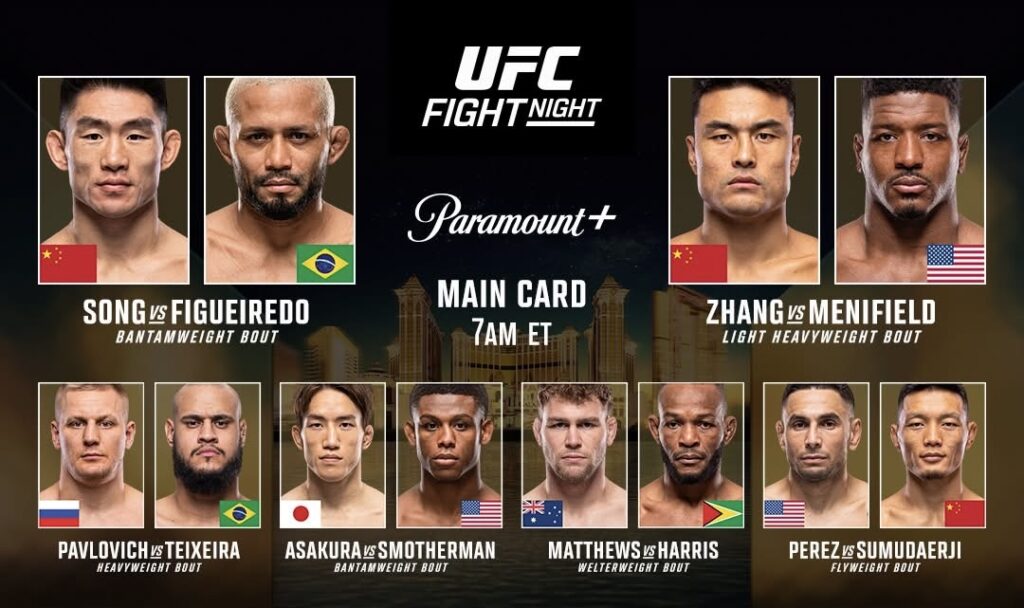 نتائج عرض UFC Macau: سونغ يادونغ يُسقط فيغيريدو بالإخضاع وبافلوفيتش يحسمها في 39 ثانية