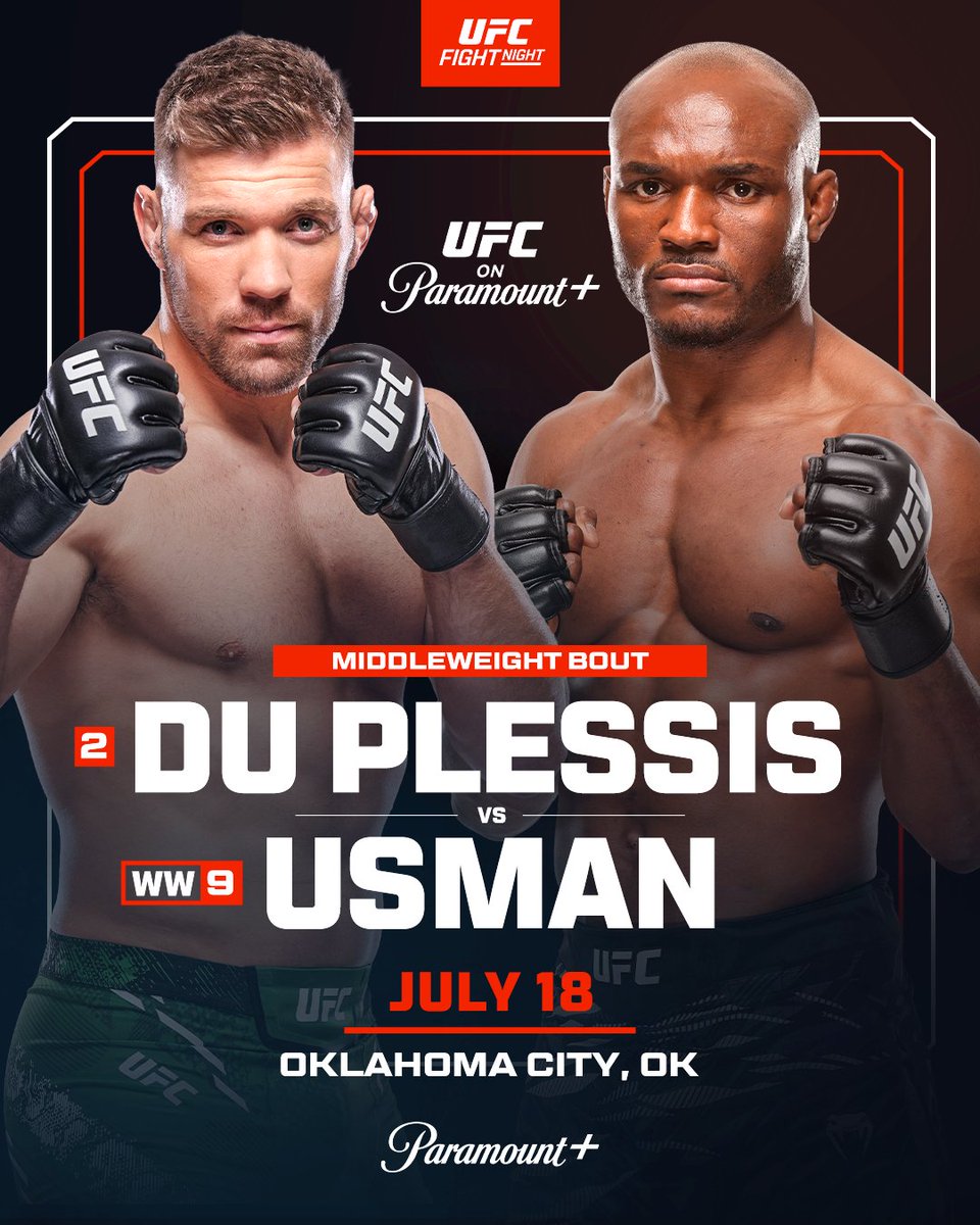 اكتمال ملامح عرض UFC Oklahoma City .. نزالات قوية بقيادة دريكوس دو بليسيس وكامارو عثمان