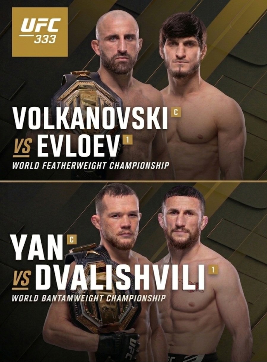 أبوظبي تستعد لحدث ناري.. UFC 333 يجمع فولكانوفسكي موفسار بإيفلويف ويان بدفالفيشفيلي في نزالين على الألقاب